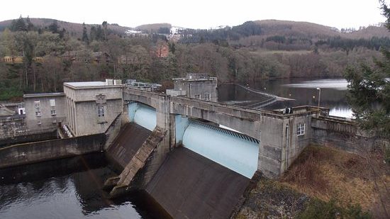 view of pitlochry hydro dam